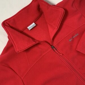 Columbia Benton Springs Size 1X Fuchsia Pink Fleece Jacket Womens Plus Full‎ Zip